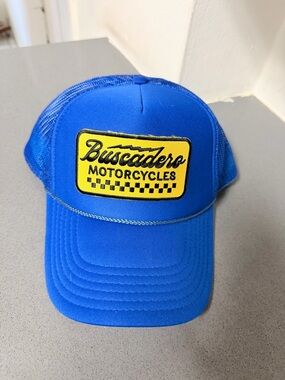 Buscadero Motorcycles Blue Mesh Trucker Hat